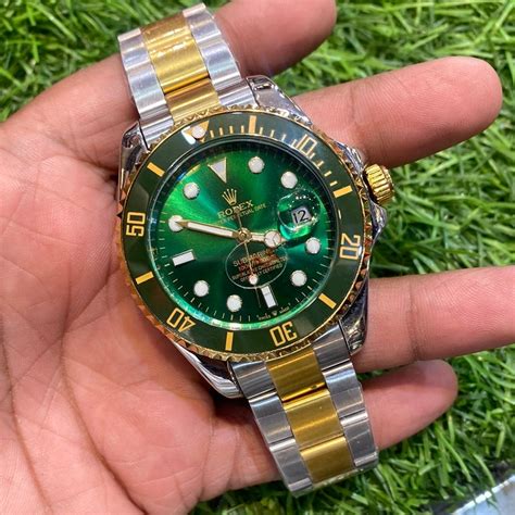 green face rolex submariner|rolex submariner two tone green.